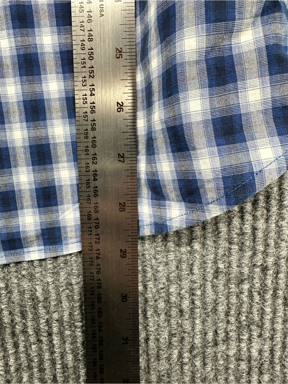Banana Republic Blue and White Plaid Button-Down Shirt - Picture 6 of 7